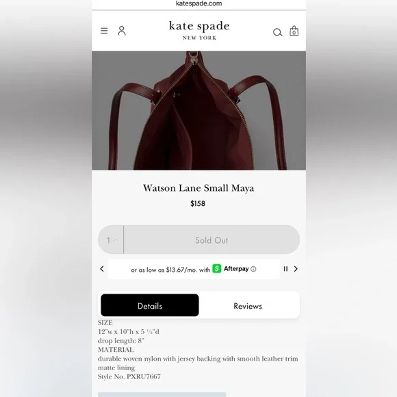 Kate spade Handbag Watson Lane Small Maya Black Nylon - Picture 9 of 9